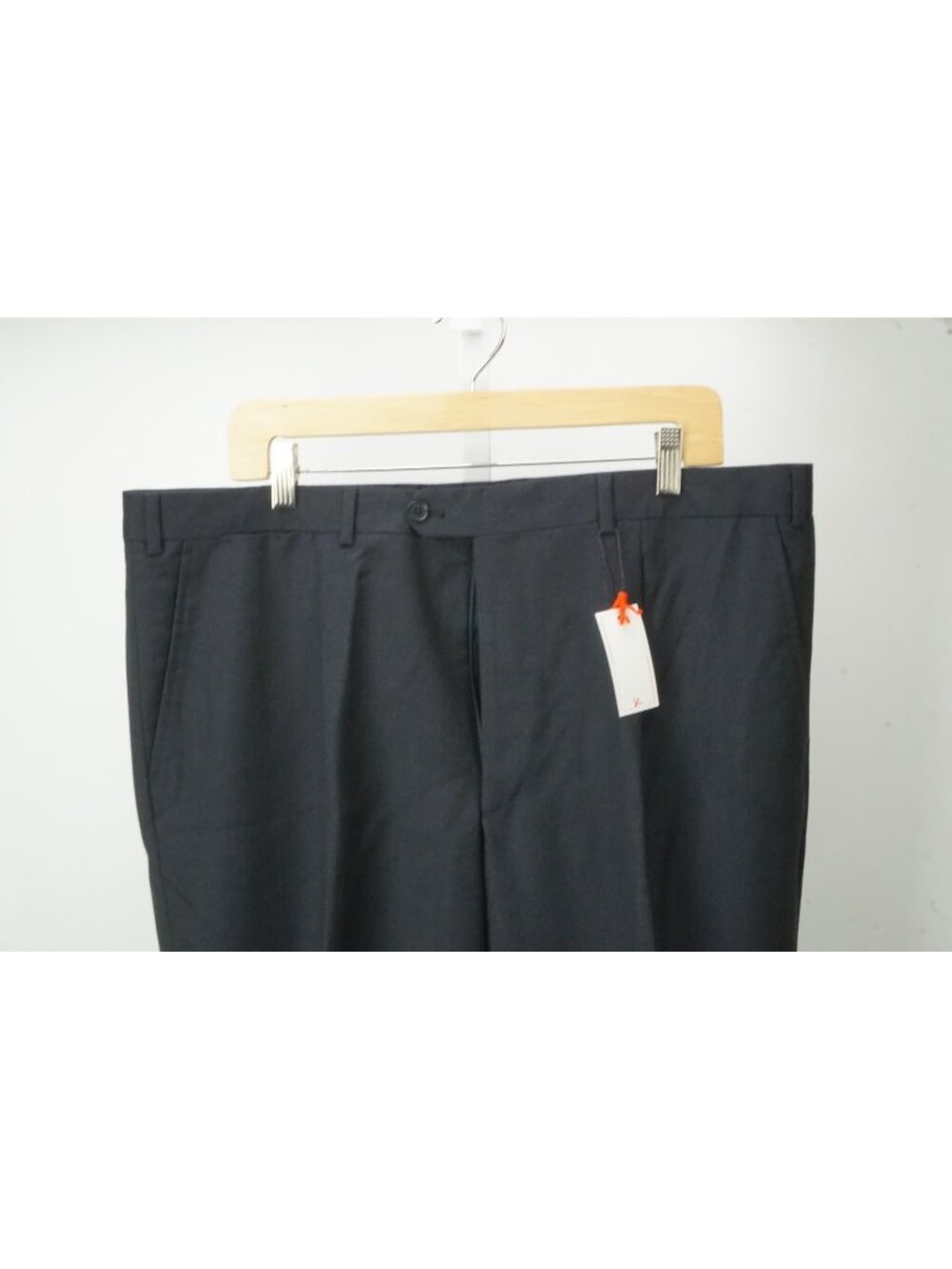 Isaia Solid Blue 100% Wool Mens Dress Pants Sz 56 EU BRAND NEW